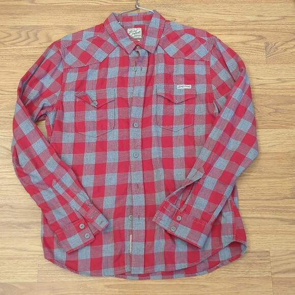 Dog Mom Flannel upcycled one of a kind size Medium unisex - Picture 4 of 8